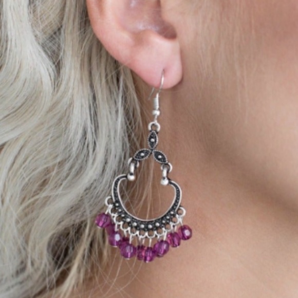 Babe Alert Purple Earrings